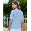 imageGRACE KARIN Womens Short Sleeve Button Up Summer Cardigan Sweater Y2K Cardigan Jacket Runs Big Suggest Size DownLight Blue