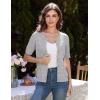 imageGRACE KARIN Womens Short Sleeve Button Up Summer Cardigan Sweater Y2K Cardigan Jacket Runs Big Suggest Size DownLight Gray