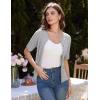 imageGRACE KARIN Womens Short Sleeve Button Up Summer Cardigan Sweater Y2K Cardigan Jacket Runs Big Suggest Size DownLight Gray