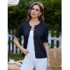 imageGRACE KARIN Womens Short Sleeve Button Up Summer Cardigan Sweater Y2K Cardigan Jacket Runs Big Suggest Size DownNavy Blue