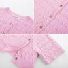 imageGRACE KARIN Womens Short Sleeve Button Up Summer Cardigan Sweater Y2K Cardigan Jacket Runs Big Suggest Size DownPink