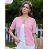 imageGRACE KARIN Womens Short Sleeve Button Up Summer Cardigan Sweater Y2K Cardigan Jacket Runs Big Suggest Size DownPink