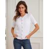 imageGRACE KARIN Womens Short Sleeve Button Up Summer Cardigan Sweater Y2K Cardigan Jacket Runs Big Suggest Size DownWhite