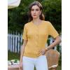 imageGRACE KARIN Womens Short Sleeve Button Up Summer Cardigan Sweater Y2K Cardigan Jacket Runs Big Suggest Size DownYellow