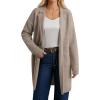 imageGRACE KARIN Long Cardigan Sweaters for Women 2025 Sweater Blazers Winter Long Coat Fall Jacket Dressy Coatigan with PocketsKhaki
