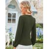 imageGRACE KARIN 2025 Womens Tops Fall Wrap Blouse V Neck Work Shirt Long Sleeve Dressy Casual Ruched Top Trendy Fashion OutfitsArmy Green