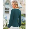 imageGRACE KARIN 2025 Womens Tops Fall Wrap Blouse V Neck Work Shirt Long Sleeve Dressy Casual Ruched Top Trendy Fashion OutfitsBlue Green