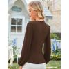 imageGRACE KARIN 2025 Womens Tops Fall Wrap Blouse V Neck Work Shirt Long Sleeve Dressy Casual Ruched Top Trendy Fashion OutfitsCoffee