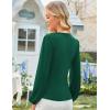 imageGRACE KARIN 2025 Womens Tops Fall Wrap Blouse V Neck Work Shirt Long Sleeve Dressy Casual Ruched Top Trendy Fashion OutfitsDark Green