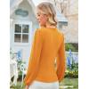imageGRACE KARIN 2025 Womens Tops Fall Wrap Blouse V Neck Work Shirt Long Sleeve Dressy Casual Ruched Top Trendy Fashion OutfitsMustard Yellow