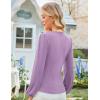 imageGRACE KARIN 2025 Womens Tops Fall Wrap Blouse V Neck Work Shirt Long Sleeve Dressy Casual Ruched Top Trendy Fashion OutfitsPink Purple