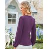imageGRACE KARIN 2025 Womens Tops Fall Wrap Blouse V Neck Work Shirt Long Sleeve Dressy Casual Ruched Top Trendy Fashion OutfitsPurple