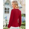 imageGRACE KARIN 2025 Womens Tops Fall Wrap Blouse V Neck Work Shirt Long Sleeve Dressy Casual Ruched Top Trendy Fashion OutfitsRed