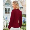 imageGRACE KARIN 2025 Womens Tops Fall Wrap Blouse V Neck Work Shirt Long Sleeve Dressy Casual Ruched Top Trendy Fashion OutfitsWine Red