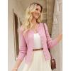 imageGRACE KARIN Cardigans for Women Lightweight Long Sleeve Button up Crop Cardigans Crew Neck Sweater Business Casual OutfitsPink