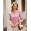 imageGRACE KARIN Cardigans for Women Lightweight Long Sleeve Button up Crop Cardigans Crew Neck Sweater Business Casual OutfitsPink