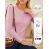imageGRACE KARIN Cardigans for Women Lightweight Long Sleeve Button up Crop Cardigans Crew Neck Sweater Business Casual OutfitsPink