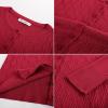 imageGRACE KARIN Cardigans for Women Lightweight Long Sleeve Button up Crop Cardigans Crew Neck Sweater Business Casual OutfitsRed