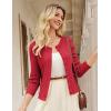 imageGRACE KARIN Cardigans for Women Lightweight Long Sleeve Button up Crop Cardigans Crew Neck Sweater Business Casual OutfitsRed