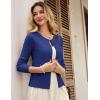 imageGRACE KARIN Cardigans for Women Lightweight Long Sleeve Button up Crop Cardigans Crew Neck Sweater Business Casual OutfitsRoyal Blue