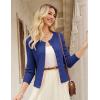 imageGRACE KARIN Cardigans for Women Lightweight Long Sleeve Button up Crop Cardigans Crew Neck Sweater Business Casual OutfitsRoyal Blue