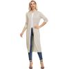 imageGRACE KARIN Essential Solid Open Front Maxi Long Knitted Cardigan Sweater for Women19beige