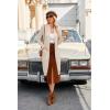 imageGRACE KARIN Essential Solid Open Front Maxi Long Knitted Cardigan Sweater for Women19beige