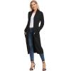 imageGRACE KARIN Essential Solid Open Front Maxi Long Knitted Cardigan Sweater for Women1black