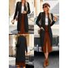 imageGRACE KARIN Essential Solid Open Front Maxi Long Knitted Cardigan Sweater for Women1black
