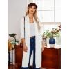 imageGRACE KARIN Essential Solid Open Front Maxi Long Knitted Cardigan Sweater for Women6ivory