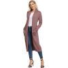 imageGRACE KARIN Essential Solid Open Front Maxi Long Knitted Cardigan Sweater for WomenDark Pink