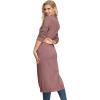 imageGRACE KARIN Essential Solid Open Front Maxi Long Knitted Cardigan Sweater for WomenDark Pink