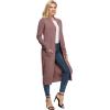 imageGRACE KARIN Essential Solid Open Front Maxi Long Knitted Cardigan Sweater for WomenDark Pink