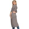 imageGRACE KARIN Essential Solid Open Front Maxi Long Knitted Cardigan Sweater for WomenGrey Khaki