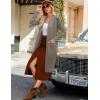 imageGRACE KARIN Essential Solid Open Front Maxi Long Knitted Cardigan Sweater for WomenGrey Khaki