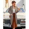 imageGRACE KARIN Essential Solid Open Front Maxi Long Knitted Cardigan Sweater for WomenGrey Khaki