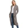 imageGRACE KARIN Essential Solid Open Front Maxi Long Knitted Cardigan Sweater for WomenGrey Khaki