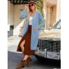 imageGRACE KARIN Essential Solid Open Front Maxi Long Knitted Cardigan Sweater for WomenLight Blue