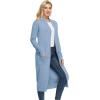 imageGRACE KARIN Essential Solid Open Front Maxi Long Knitted Cardigan Sweater for WomenLight Blue