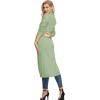 imageGRACE KARIN Essential Solid Open Front Maxi Long Knitted Cardigan Sweater for WomenLight Green