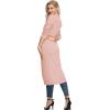 imageGRACE KARIN Essential Solid Open Front Maxi Long Knitted Cardigan Sweater for WomenLight Pink