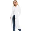 imageGRACE KARIN Essential Solid Open Front Maxi Long Knitted Cardigan Sweater for WomenWhite