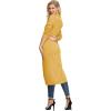 imageGRACE KARIN Essential Solid Open Front Maxi Long Knitted Cardigan Sweater for WomenYellow
