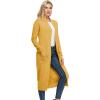 imageGRACE KARIN Essential Solid Open Front Maxi Long Knitted Cardigan Sweater for WomenYellow