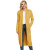 imageGRACE KARIN Essential Solid Open Front Maxi Long Knitted Cardigan Sweater for WomenYellow