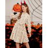 imageGRACE KARIN Girls Fall Long Sleeve Casual Holiday Party Dress for Teen Girl Floral Pleated Ruffle Dresses 614 YearsBeigeorange Floral