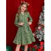 imageGRACE KARIN Girls Fall Long Sleeve Casual Holiday Party Dress for Teen Girl Floral Pleated Ruffle Dresses 614 YearsGreenyellow Floral