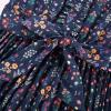 imageGRACE KARIN Girls Fall Long Sleeve Casual Holiday Party Dress for Teen Girl Floral Pleated Ruffle Dresses 614 YearsNavy Bluecolorful Floral