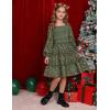 imageGRACE KARIN Girls Fall Long Sleeve Floral Square Neck Smock Tiered Casual Holiday Teen Dress Size 514Green Floral