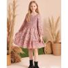 imageGRACE KARIN Girls Fall Long Sleeve Floral Square Neck Smock Tiered Casual Holiday Teen Dress Size 514Pinkfloral